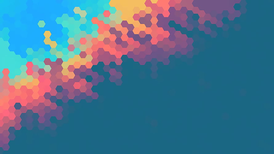 Colorful Hexagon Pattern Abstract Minimalist Wallpaper HD wallpaper