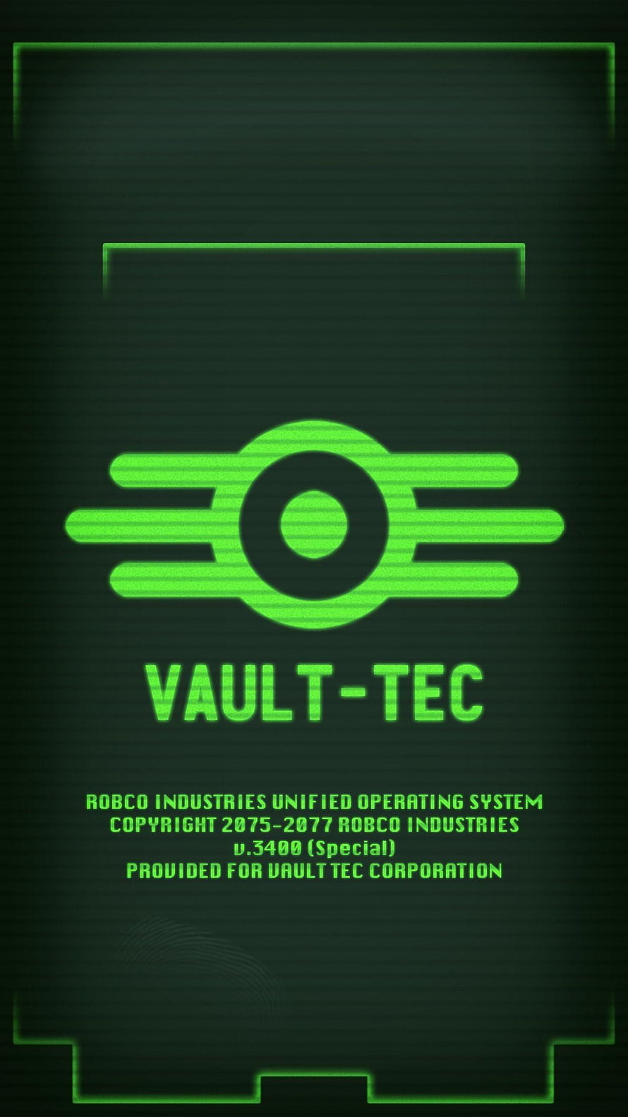Fallout 4 Vault-Tec Pip-Boy Terminal Interface with Green Retro CRT Display HD phone wallpaper