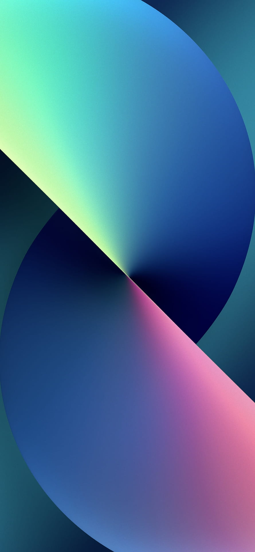 Abstract Geometric Gradient Wallpaper with Overlapping Circles in Teal, Blue, and Pink HD phone wallpaper