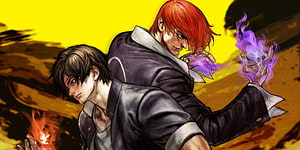 Iori Yagami and Kyo Kusanagi from The King of Fighters in Dynamic Anime Art HD wallpaper