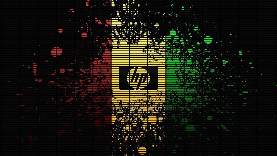 HP Pavilion Gaming Grunge Flag Design with Red Yellow Green Stripes and Distressed Texture HD wallpaper