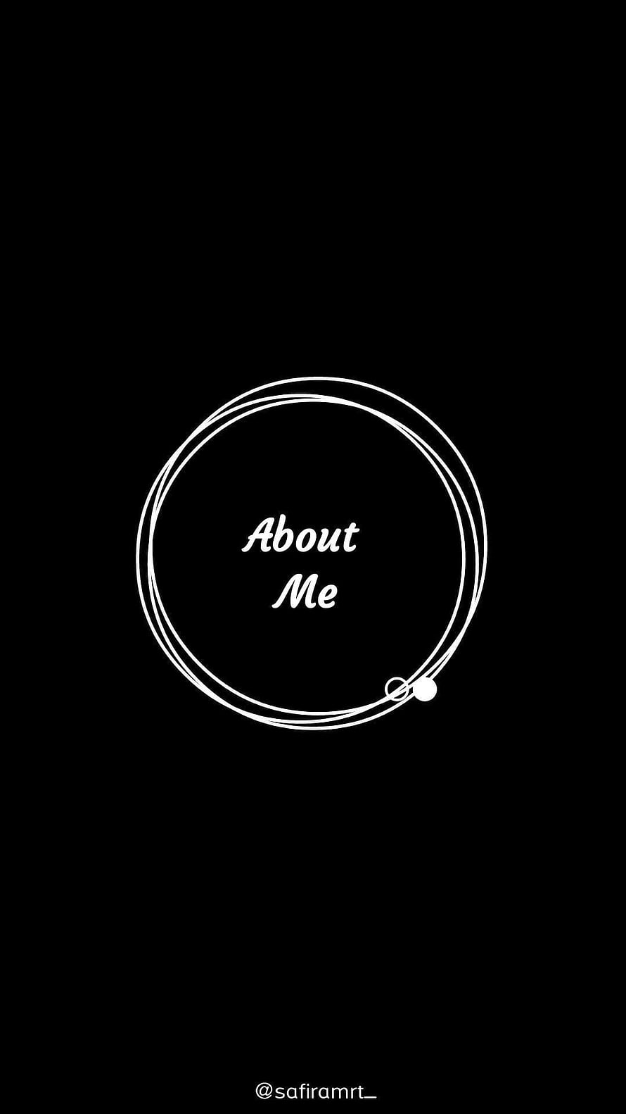 Minimalist Black and White About Me Circle Design for Social Media HD phone wallpaper