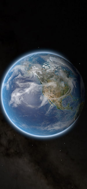 Planet Earth Viewed From Space With North America And Swirling Clouds Against Dark Cosmos HD phone wallpaper
