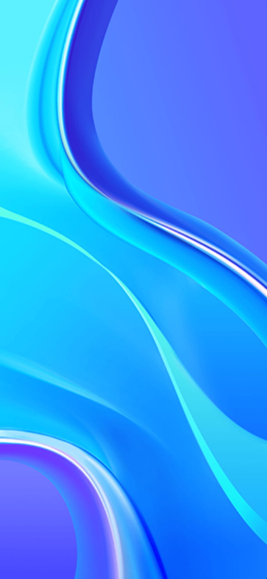 Sleek Blue Abstract Wave Design with Smooth Curves and Gradient Flow HD phone wallpaper