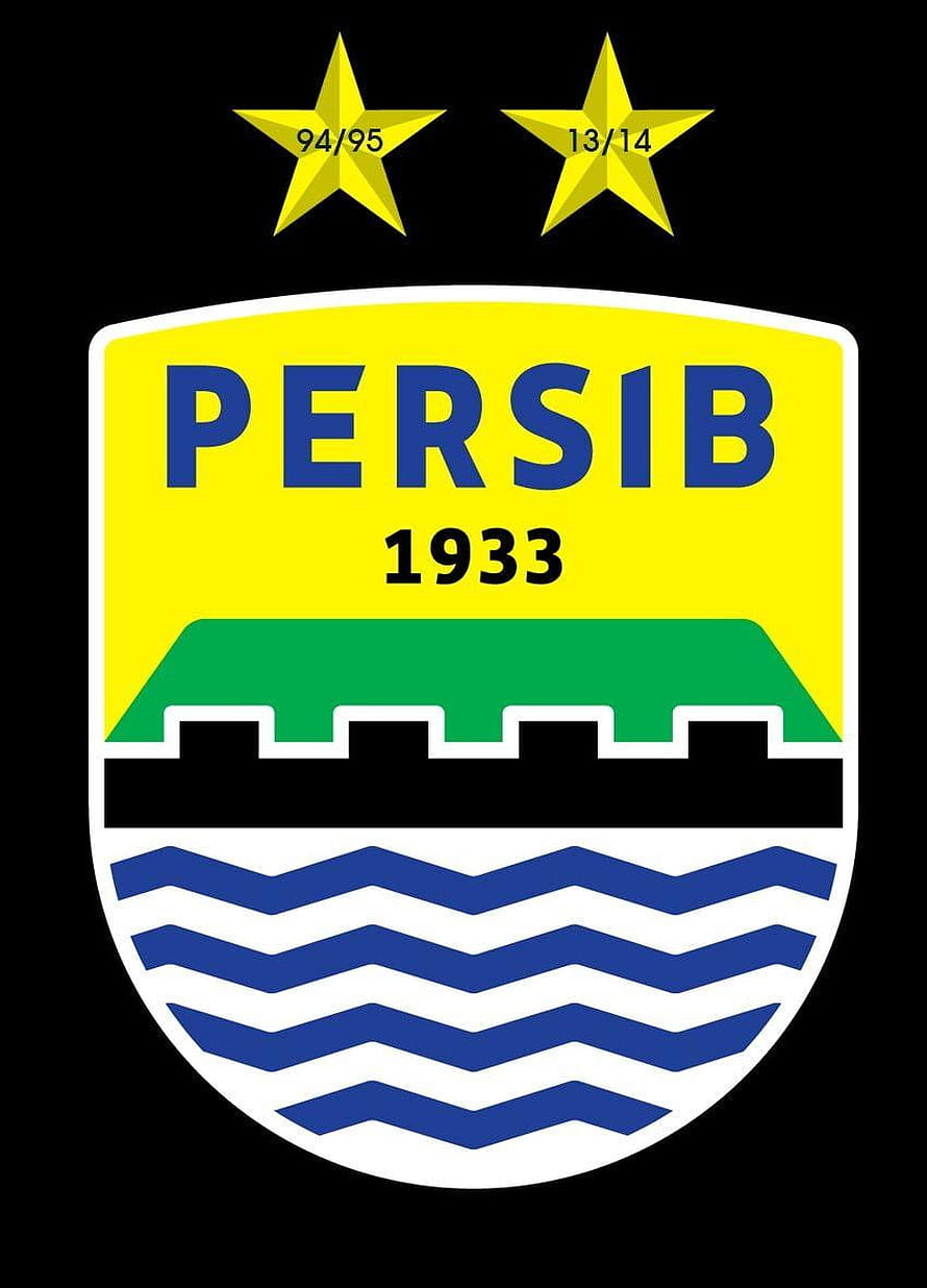 Persib Bandung Official Club Crest Emblem With Championship Stars HD phone wallpaper