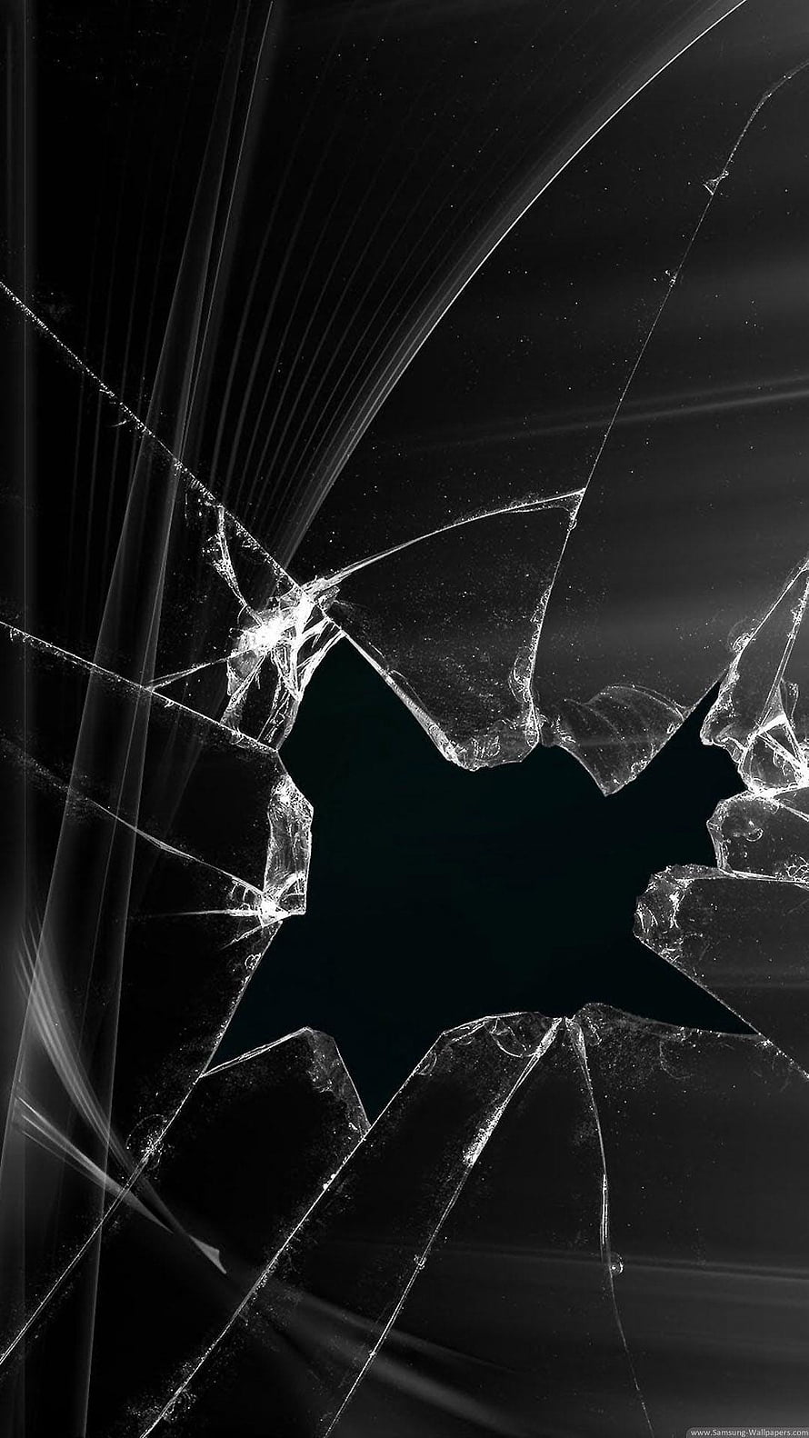 Dramatic Shattered Glass Texture with Dark Background and Sharp Fragments HD phone wallpaper