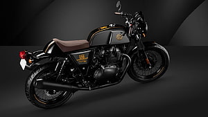 Royal Enfield Continental GT 650 Special Edition Black Motorcycle Studio Shot HD wallpaper