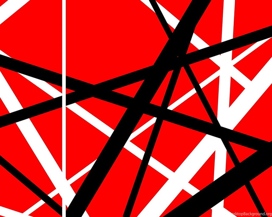 Van Halen Cave Stripes Abstract Geometric Pattern in Red Black and White HD wallpaper