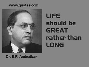 Dr. B.R. Ambedkar Inspirational Quote on Life and Legacy HD wallpaper