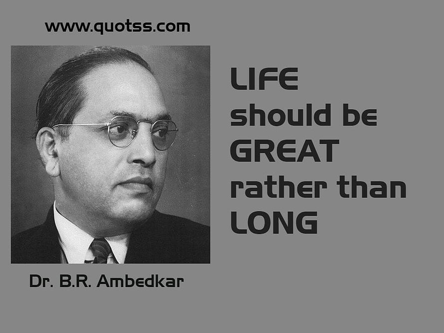 Dr. B.R. Ambedkar Inspirational Quote on Life and Legacy HD wallpaper
