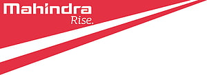 Mahindra Rise Corporate Logo on Red and White Diagonal Background HD wallpaper