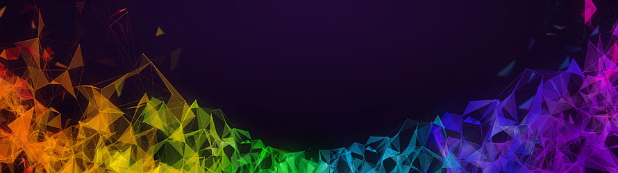 Vibrant Rainbow Geometric Low Poly Triangular Mesh Abstract Digital Art HD wallpaper