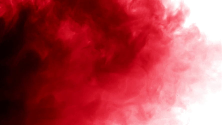 Vibrant red smoke swirling against a clean white background, abstract atmospheric texture HD wallpaper