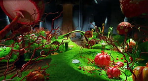 Whimsical Fantasy Garden Scene From Charlie And The Chocolate Factory Movie HD wallpaper