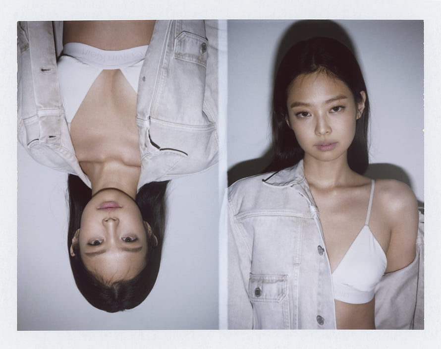 Jennie Calvin Klein Spring 2022 Campaign Diptych Portrait HD wallpaper