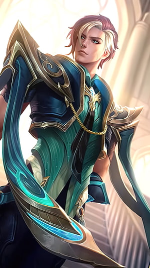 Aamon Night's Edge Skin Character Art from Mobile Legends HD phone wallpaper
