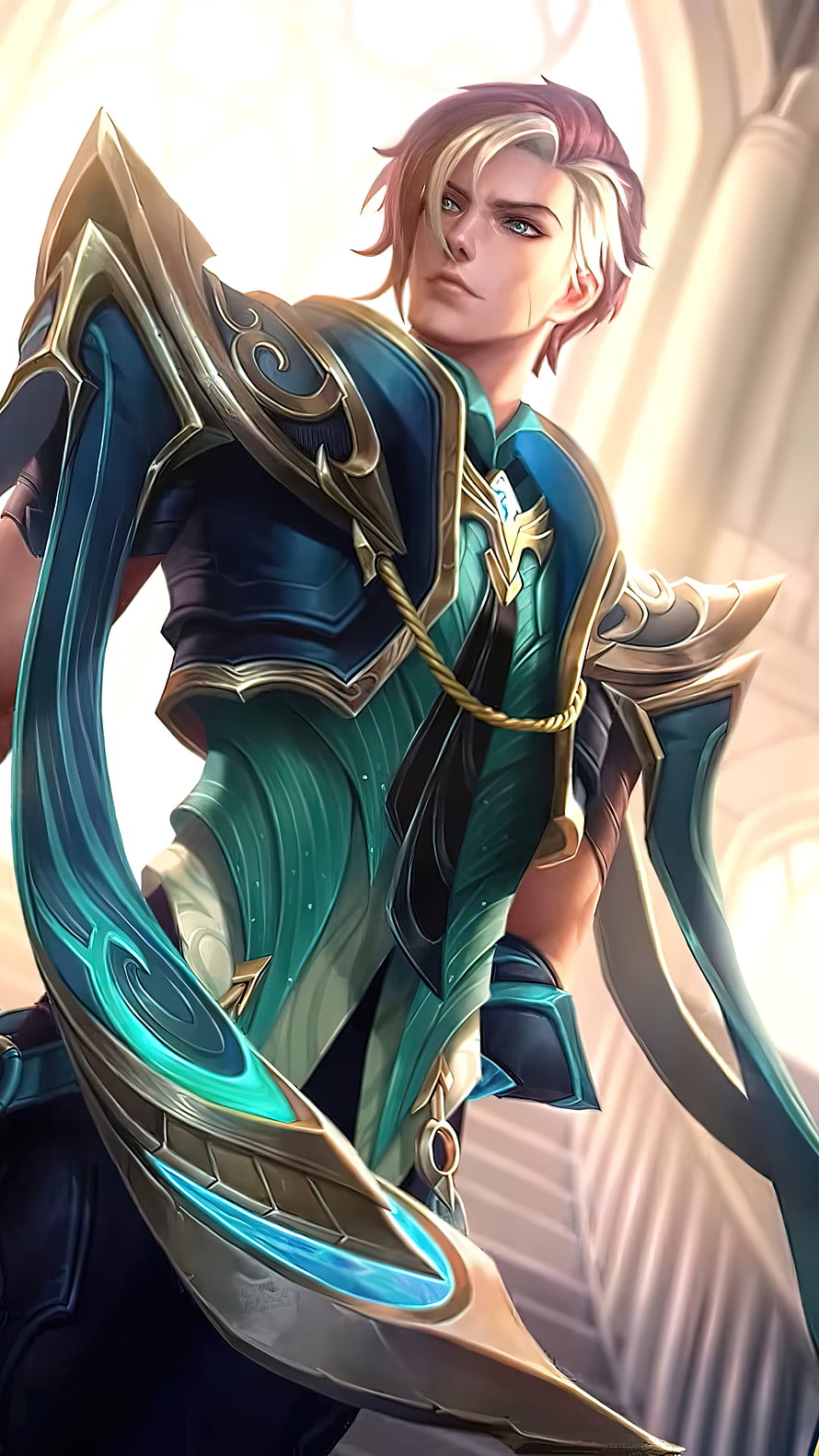 Aamon Night's Edge Skin Character Art from Mobile Legends HD phone wallpaper