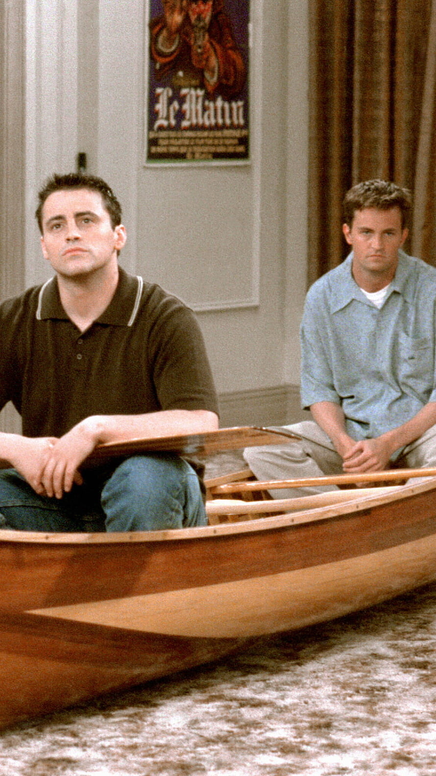 Joey and Chandler in the Apartment Canoe Scene from Friends HD phone wallpaper