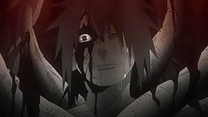 Obito Uchiha Sharingan Awakening Dark Anime Scene HD wallpaper