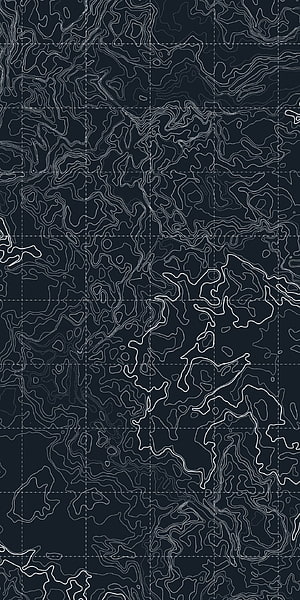 Dark Topographic Contour Map Pattern with Grid Overlay HD phone wallpaper