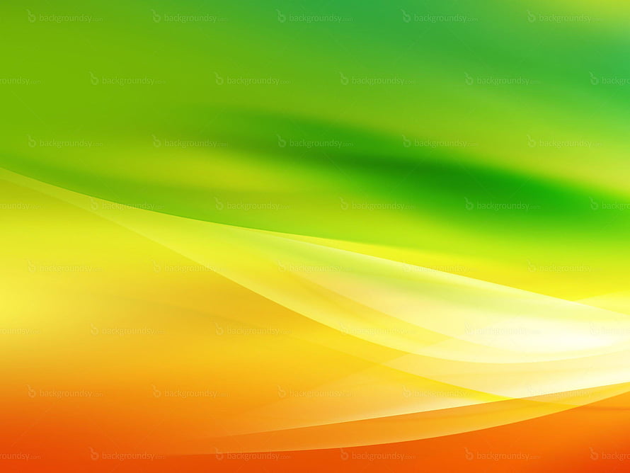 Vibrant Green and Orange Abstract Gradient with Flowing Curves HD wallpaper