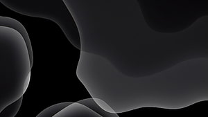 Minimalist Dark Grey Abstract Organic Shapes on Black Background HD wallpaper