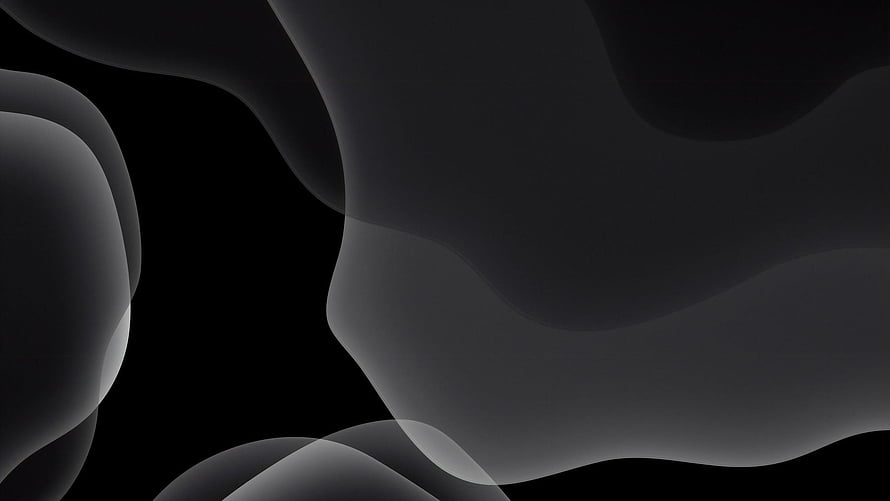 Minimalist Dark Grey Abstract Organic Shapes on Black Background HD wallpaper