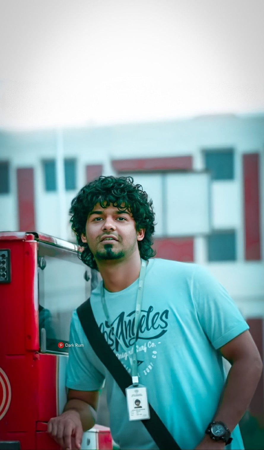 Pranav Mohanlal in Hridayam Movie Still with Red Vehicle and Lanyard HD phone wallpaper