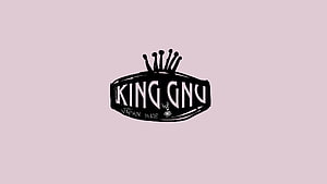 King Gnu Japan Made Band Logo on Soft Pink Background HD wallpaper