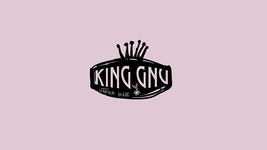 King Gnu Japan Made Band Logo on Soft Pink Background HD wallpaper