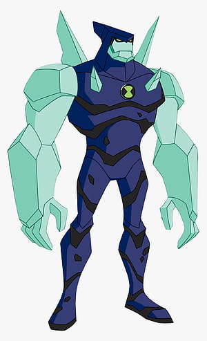 Ben 10 Ultimate Alien Diamondhead Character Design with Crystal Armor and Omnitrix Symbol HD phone wallpaper
