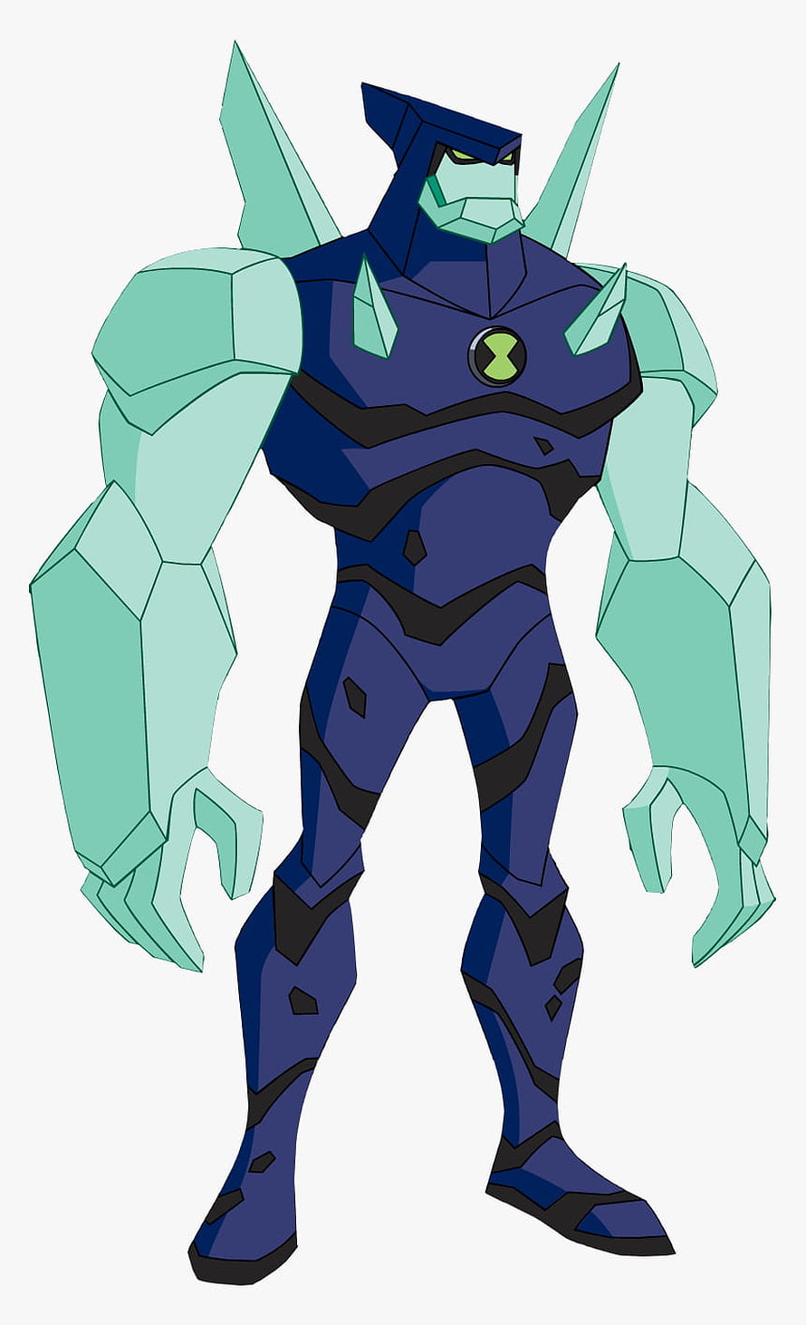 Ben 10 Ultimate Alien Diamondhead Character Design with Crystal Armor and Omnitrix Symbol HD phone wallpaper