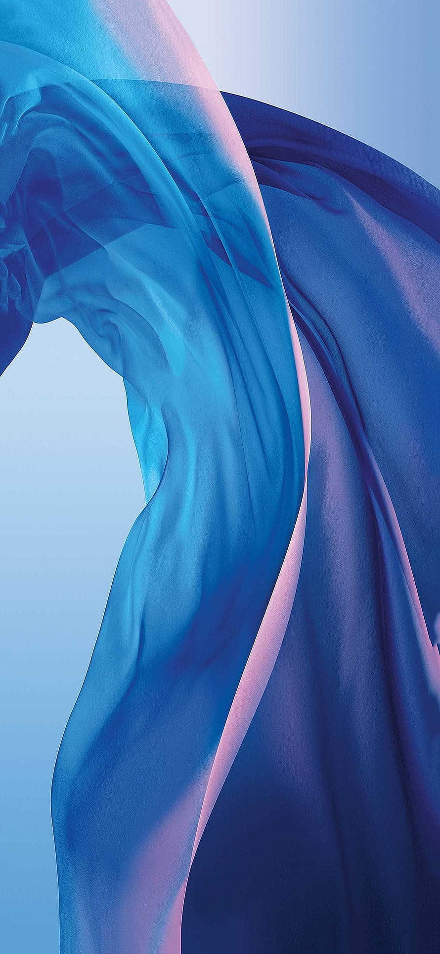 Flowing Blue and Pink Silk Fabric Abstract Minimalist Wallpaper HD phone wallpaper
