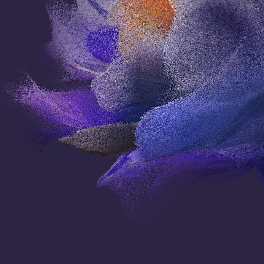 Abstract Purple and Blue Digital Art with Soft Orange Accent on Dark Background HD phone wallpaper