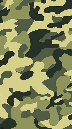 Military Green Camouflage Pattern with Organic Shapes and Earthy Tones HD phone wallpaper