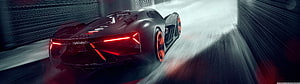 Lamborghini Terzo Millennio Electric Supercar Rear View in Motion HD wallpaper