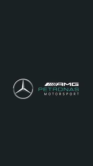 Mercedes AMG Petronas Motorsport Logo on Dark Background HD phone wallpaper