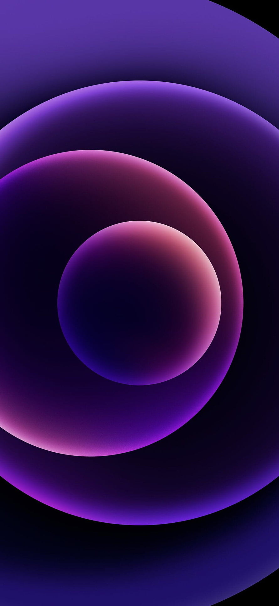 Concentric Purple and Pink Gradient Spheres Minimalist Abstract 3D Wallpaper HD phone wallpaper