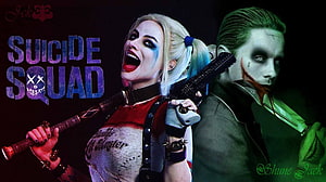 Harley Quinn and The Joker Cosplay Artwork From Suicide Squad HD wallpaper