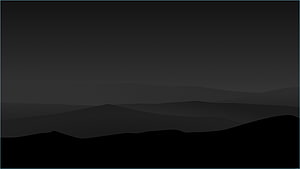 Dark Gray Minimalist Mountain Silhouette Landscape with Layered Horizon HD wallpaper