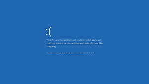 Windows Blue Screen of Death Error Screen with Sad Face Icon and System Crash Message HD wallpaper