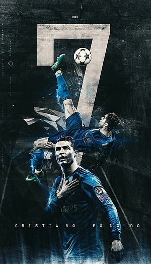 Cristiano Ronaldo Real Madrid Champions League Number 7 Artwork HD phone wallpaper