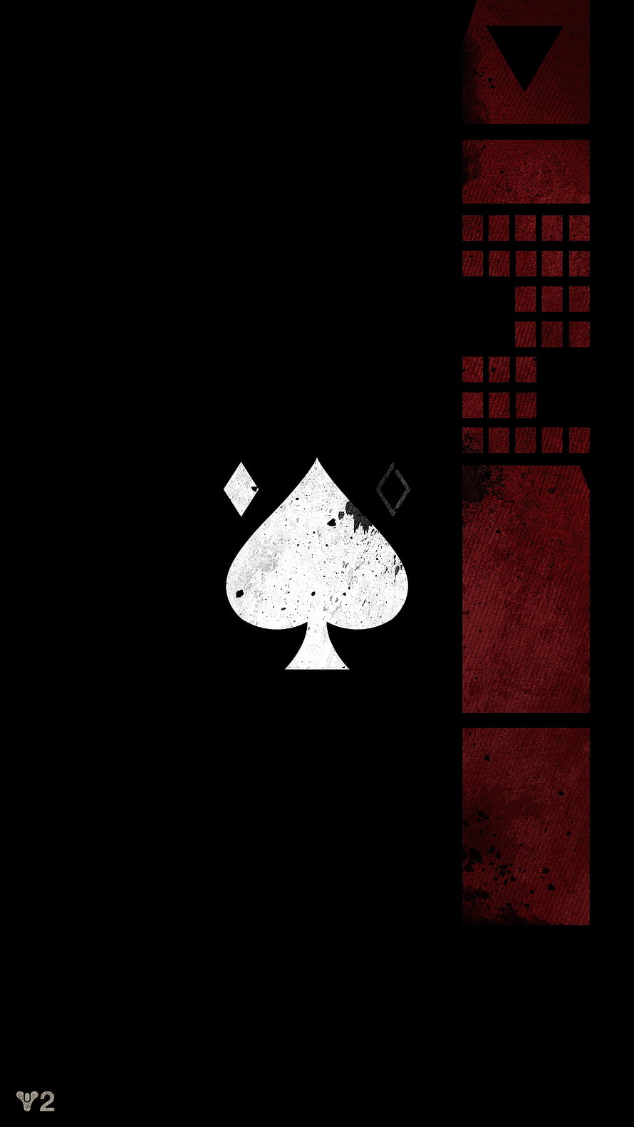 Destiny Ace of Spades Emblem Minimalist Black and Red Wallpaper HD phone wallpaper