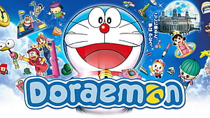 Doraemon Anime Wallpaper Featuring Nobita, Shizuka, and Gadget Collection HD wallpaper