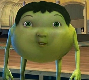 Mike Wazowski Inflated Green Character Meme From Monsters Inc HD wallpaper