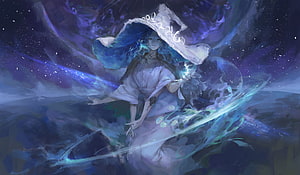 Ranni the Witch from Elden Ring in Ethereal Blue Fantasy Artwork HD wallpaper