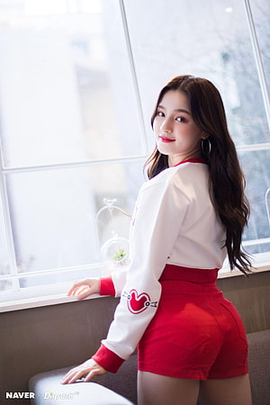Korean Idol in White Sweatshirt and Red Shorts by Window HD phone wallpaper