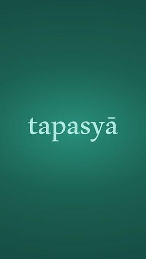 Minimalist Tapasya Text on Deep Teal Gradient Background HD phone wallpaper