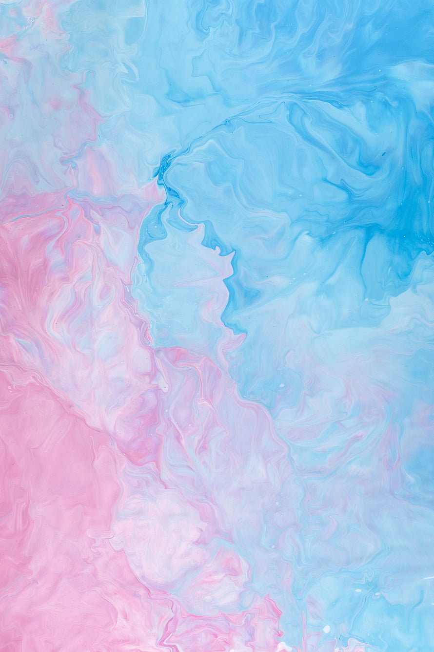 Pastel Pink and Blue Fluid Art Abstract Background HD phone wallpaper