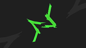 HP Pavilion Gaming Logo in Neon Green on Dark Background HD wallpaper